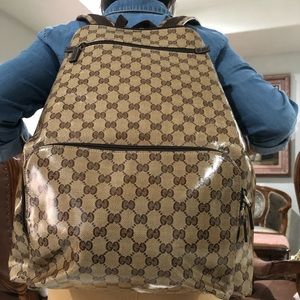 Authentic Gucci Plastic Coated Backpack